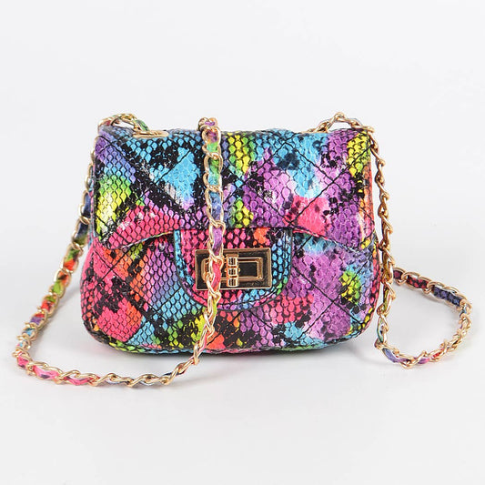 3AM BY H&D ACCESSORIES - Multi Snake Mini Bag: Multicolor