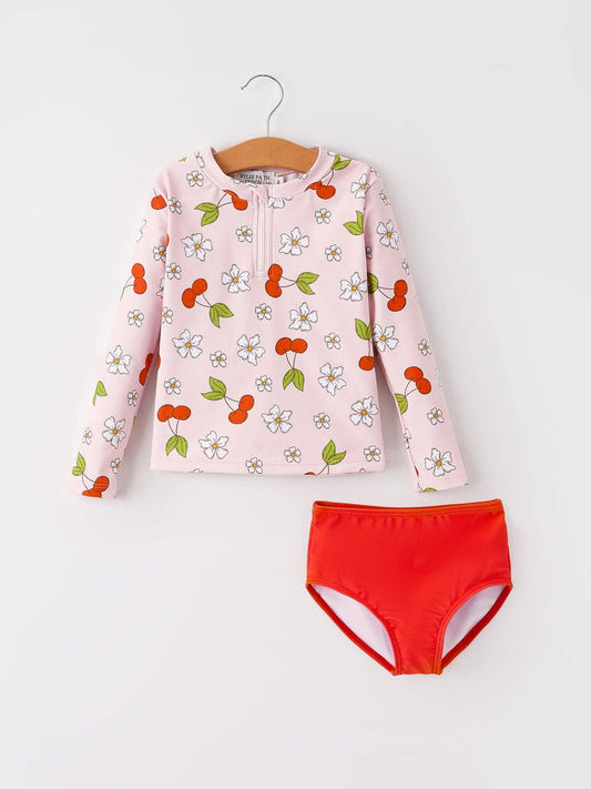 "CHERRY" Floral Swimsuit