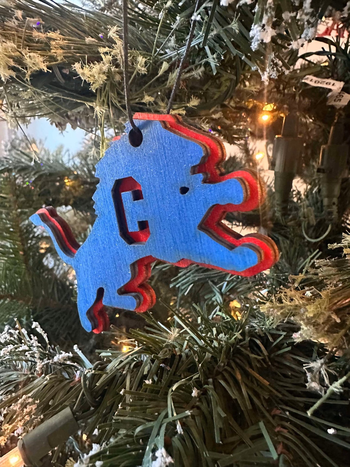 Leaping Lion Christmas Ornament