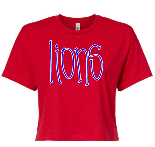 LIONS SPIRIT TEE WITH PAW PRINT BACK