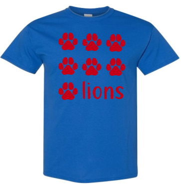 LIONS PAW PRINT SPIRIT TEE