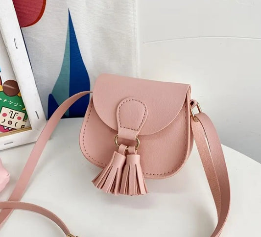 Mini Pink Leather Satchel Purse