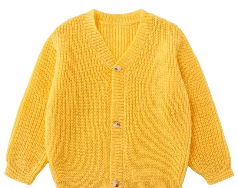 Yellow Knit Cardigan