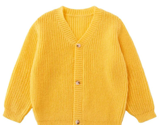 Yellow Knit Cardigan