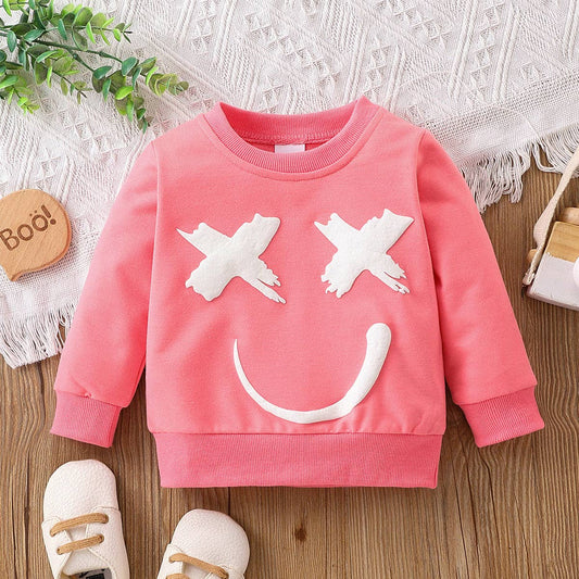 Pink Smiley Face Sweatshirt | Baby