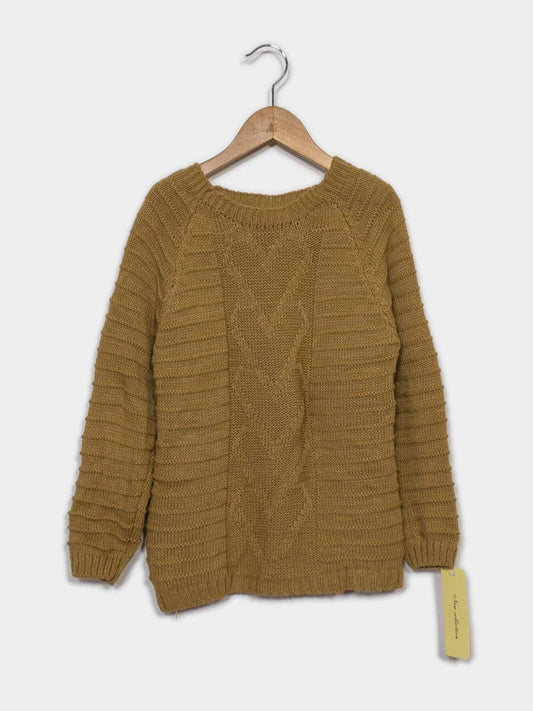 Ochre Knit Heart Sweater