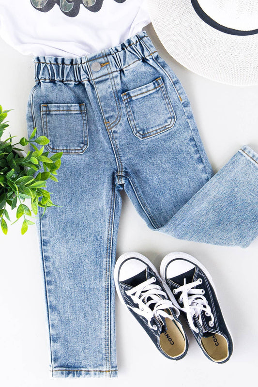 High Waisted Denim Jeans | Girls