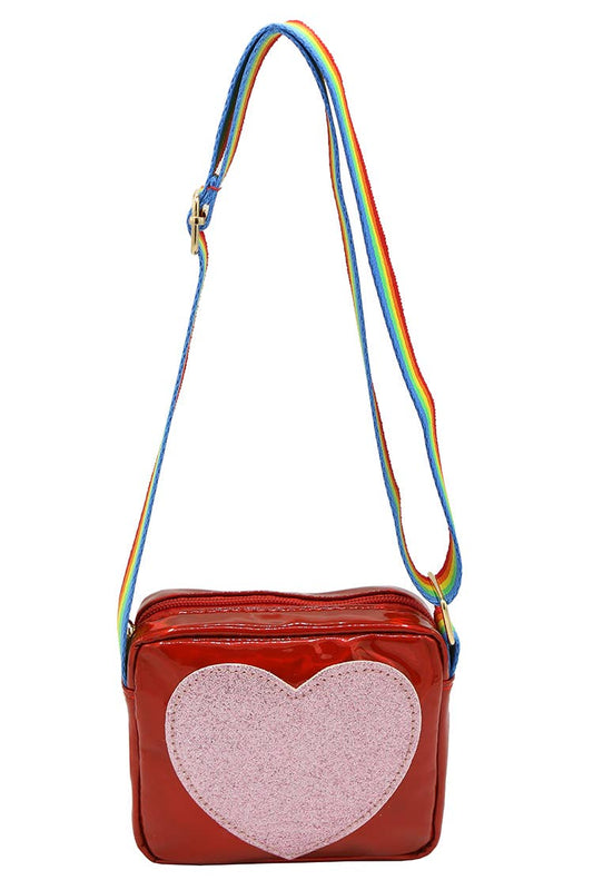 Metallic Heart Purse