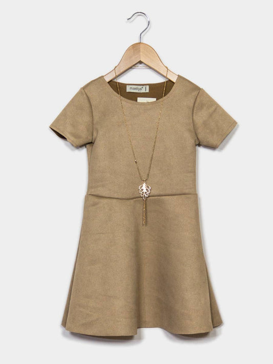 Suede A-Line Dress | Girls