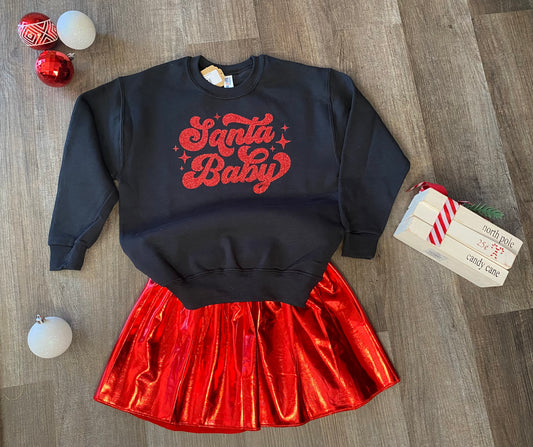 Santa Baby Glitter Sweatshirt