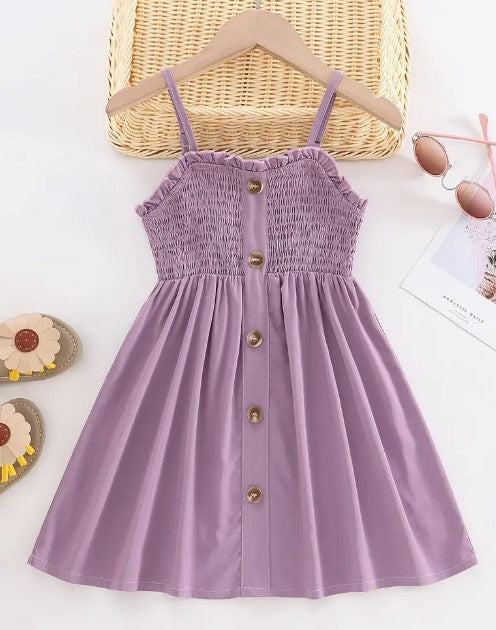 Purple A-Line Spaghetti Strap Dress